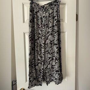 Urban Outfitters Monochrome Floral maxi skirt